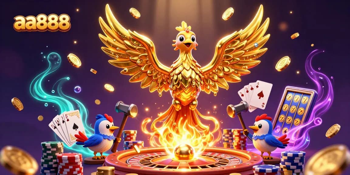 Experience the thrill of winning with aa888's immersive casino games and golden rewards.