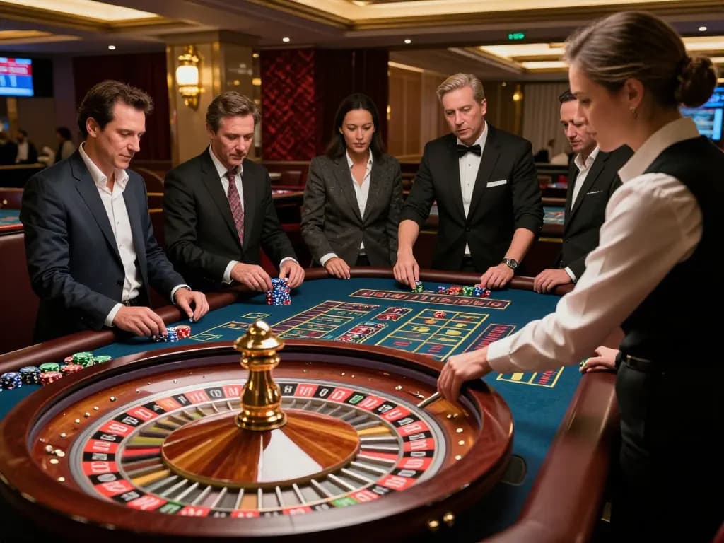 Exciting gameplay at uu88 trang chủ roulette table showcasing dynamic betting action and player engagement