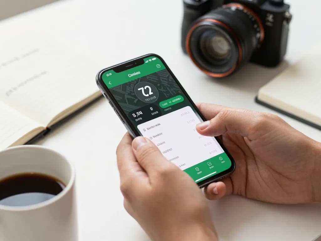 Pengguna Bintangmpo memasang taruhan menggunakan aplikasi smartphone untuk taruhan olahraga online di rumah.