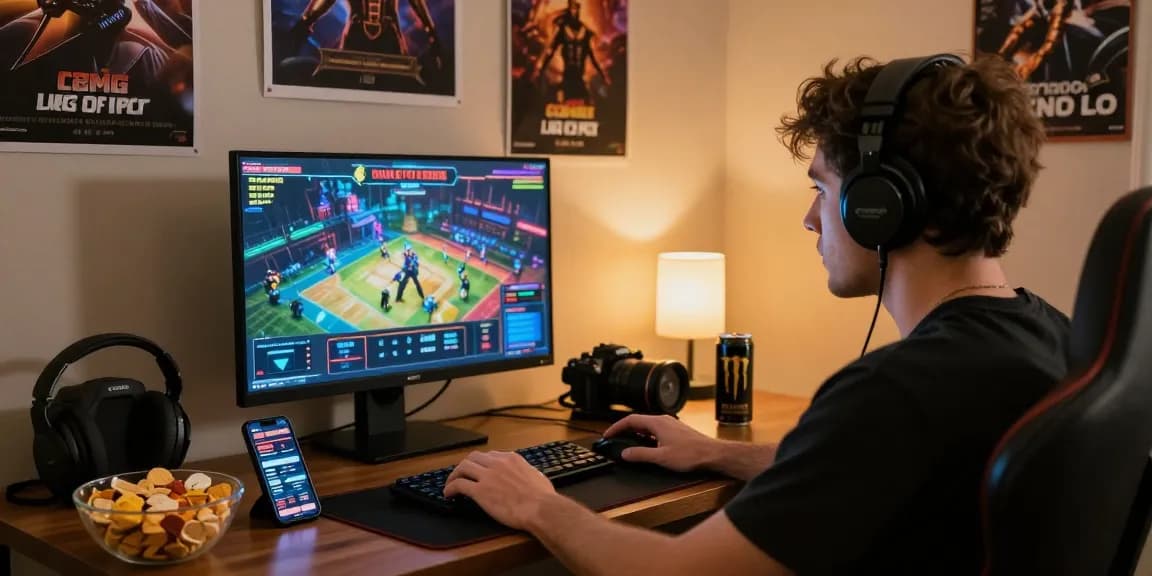 Engaging online gambling setup with betebet on-screen, showcasing immersive gaming experience.