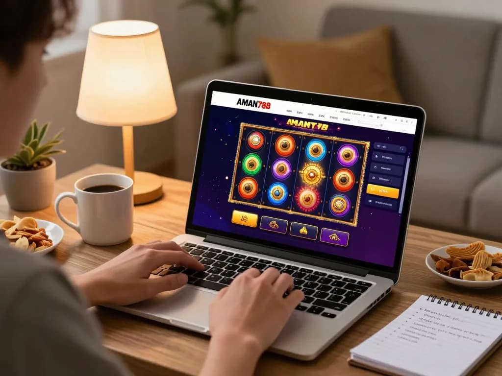 Rasakan pengalaman bermain yang mendebarkan di permainan slot AMAN788 dengan suasana rumah yang nyaman
