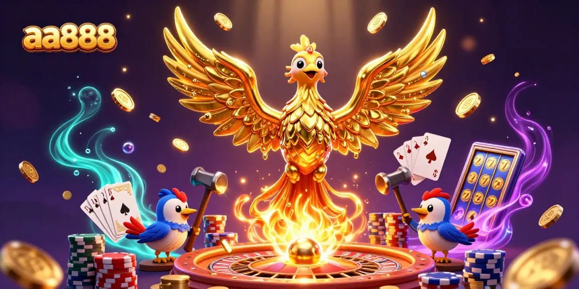 Experience the thrill of winning with aa888's immersive casino games and golden rewards.
