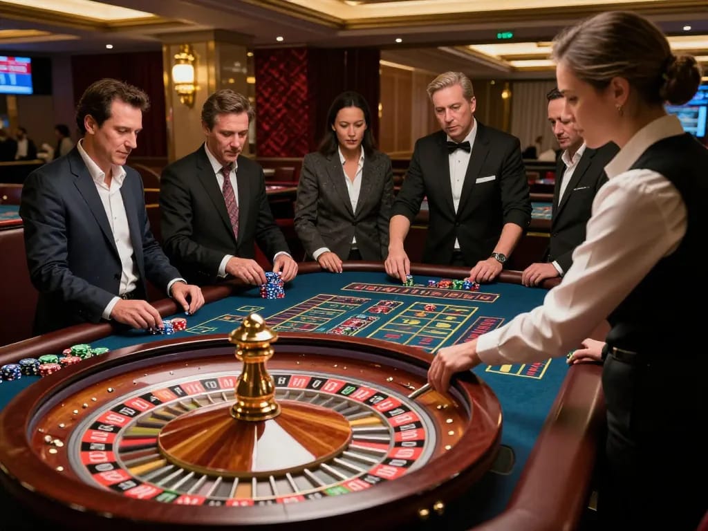 Exciting gameplay at uu88 trang chủ roulette table showcasing dynamic betting action and player engagement