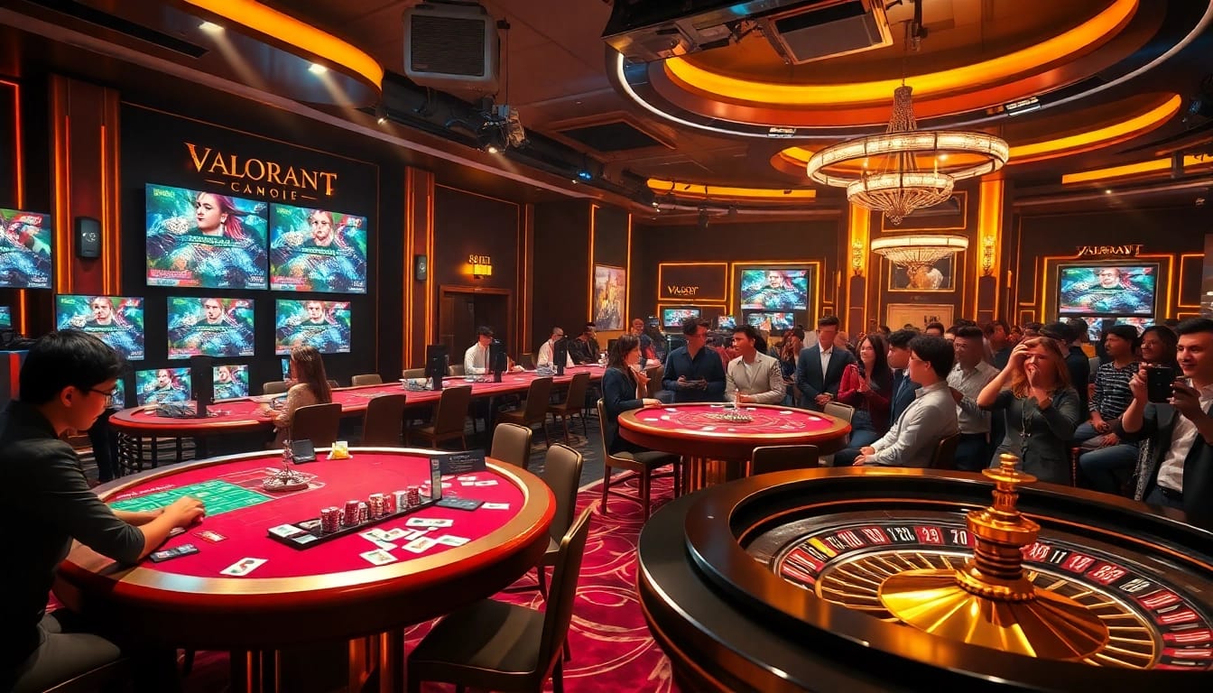 Engage in the thrilling world of esports as you สมัครเล่น Valorant E1 Sport amidst the glamour of a high-stakes casino.