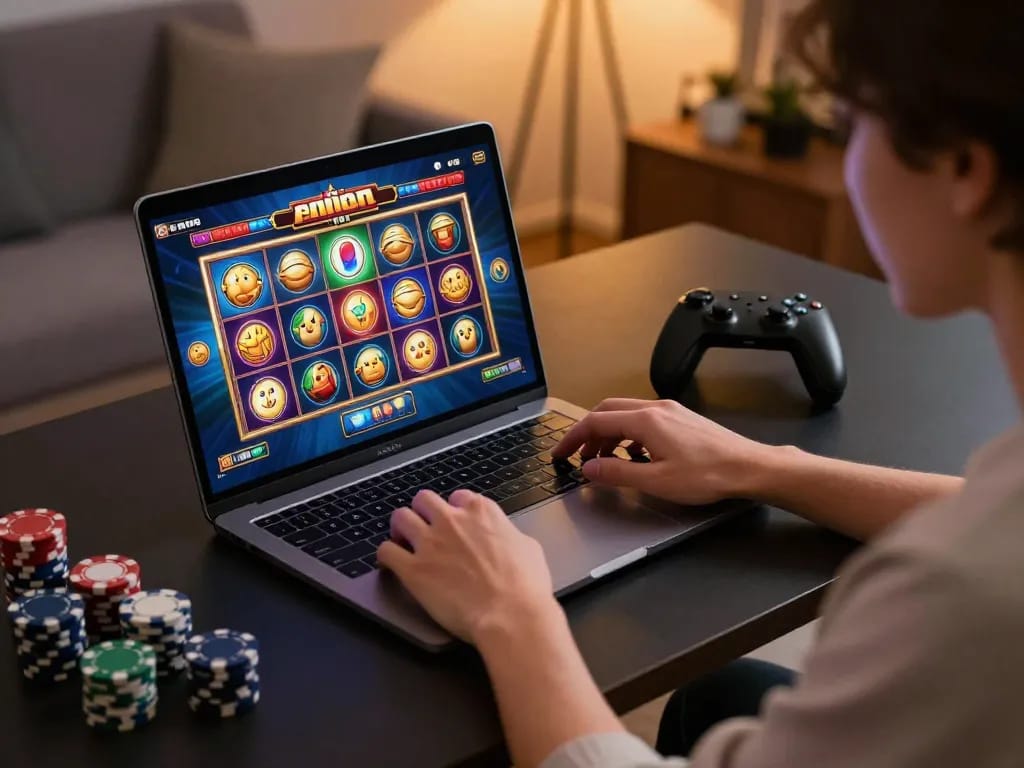 Engaging gameplay experience at UU88 with online slots displayed on a laptop screen.