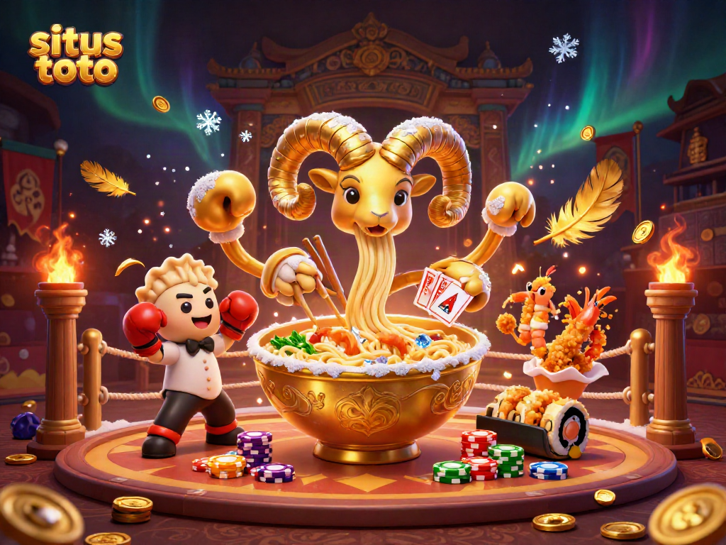 Engage in situs toto excitement with a vibrant 3D illustration of a unique casino scene.