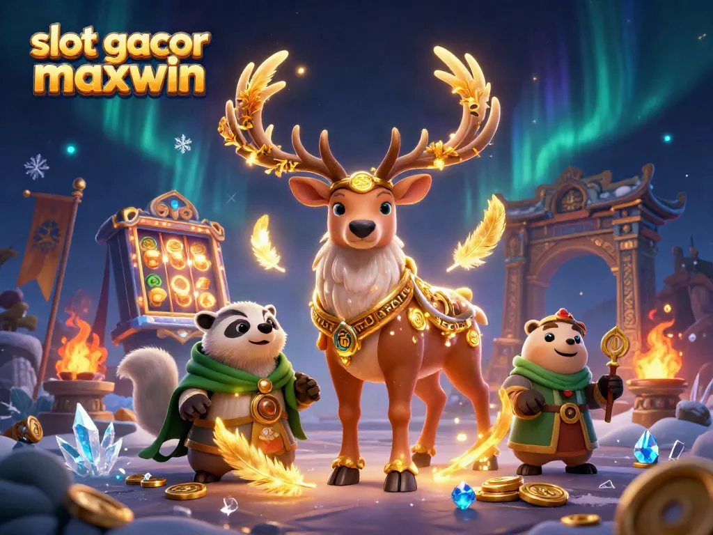 Menggali keseruan permainan slot gacor maxwin dengan simbol jackpot dan koin emas yang berkilauan.