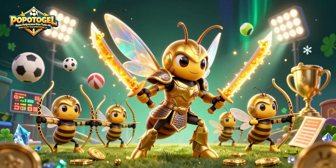 Experience POPOTOGEL: Pusat Pelayanan Situs Toto 4d & Pasaran Togel Online Lengkap 24Jam featuring an epic gambling scene with dynamic characters and game elements