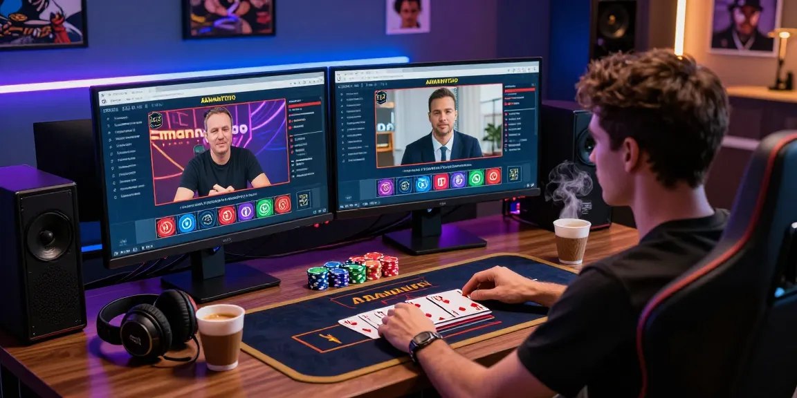 Player engaging with AMANAHTOTO platform in an immersive gaming setup