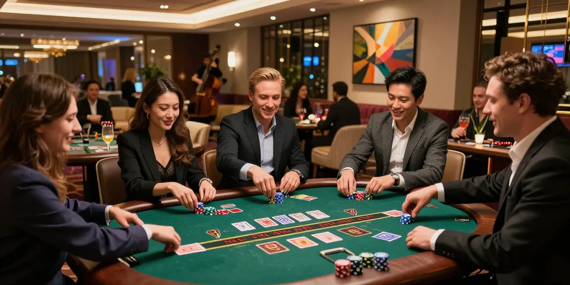 Exciting gaming experience at casino au88 with friends enjoying table games in a lively lounge atmosphere.
