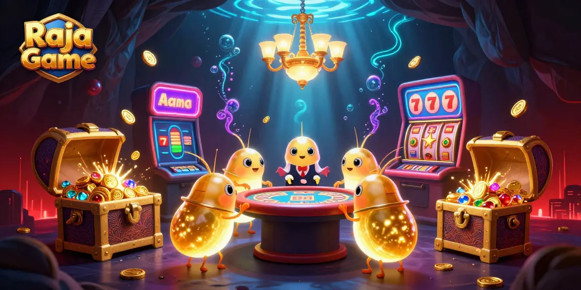 Experience thrilling gameplay on Raja Game with glowworms illuminating the casino atmosphere.