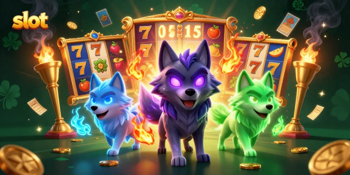 Spin exciting slot games with a spectral wolf pack in an immersive casino scene.