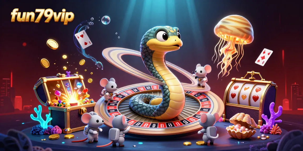 Experience thrilling bets and winning spins at fun79vip with a whimsical cosmic 3D casino adventure.