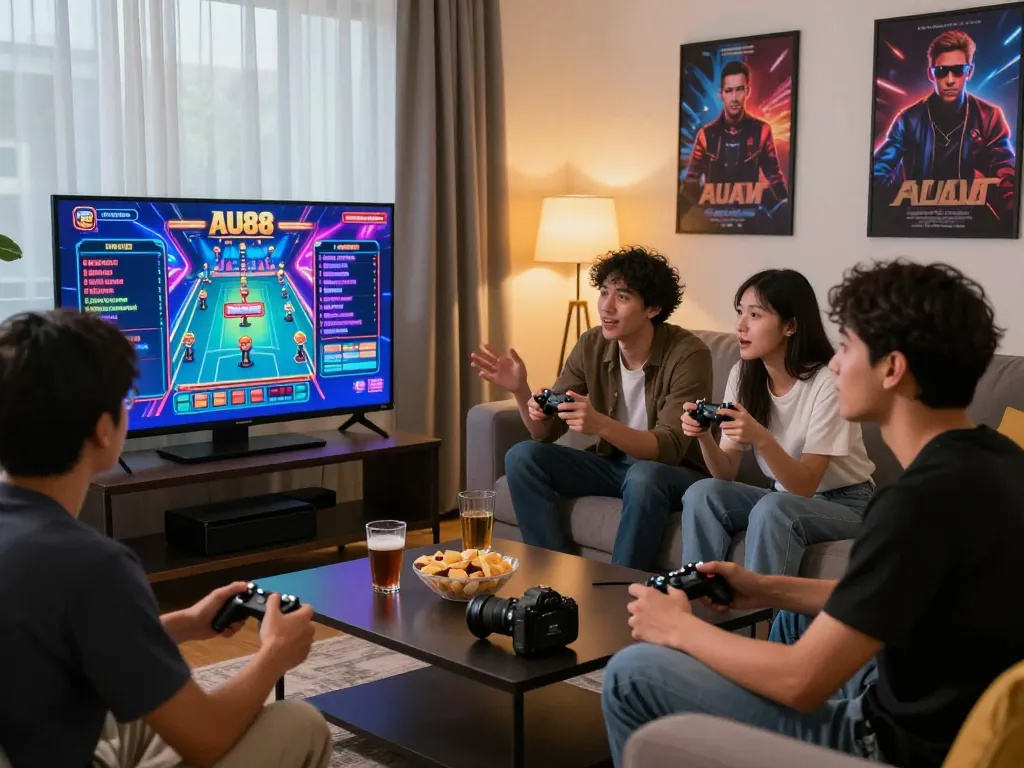 Engaged players exploring diverse games on AU88 platform, showcasing vibrant online gaming experience.