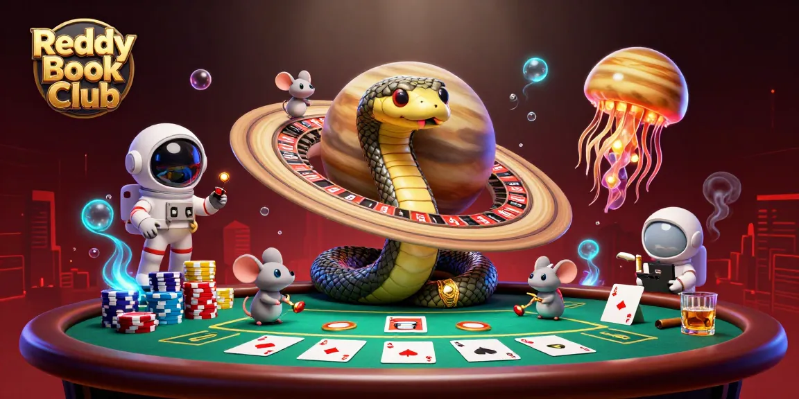 Experience Reddy Book Club with engaging cosmic gambling visuals and vibrant casino elements.