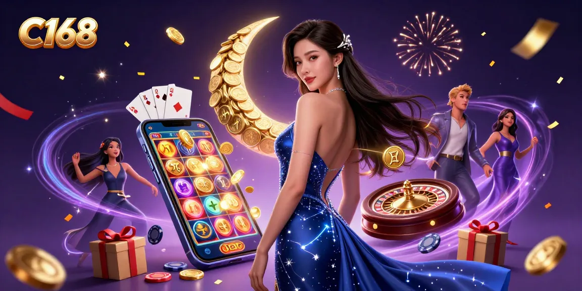 C168 offers an exciting online casino experience with vibrant gaming elements like slot games and roulette