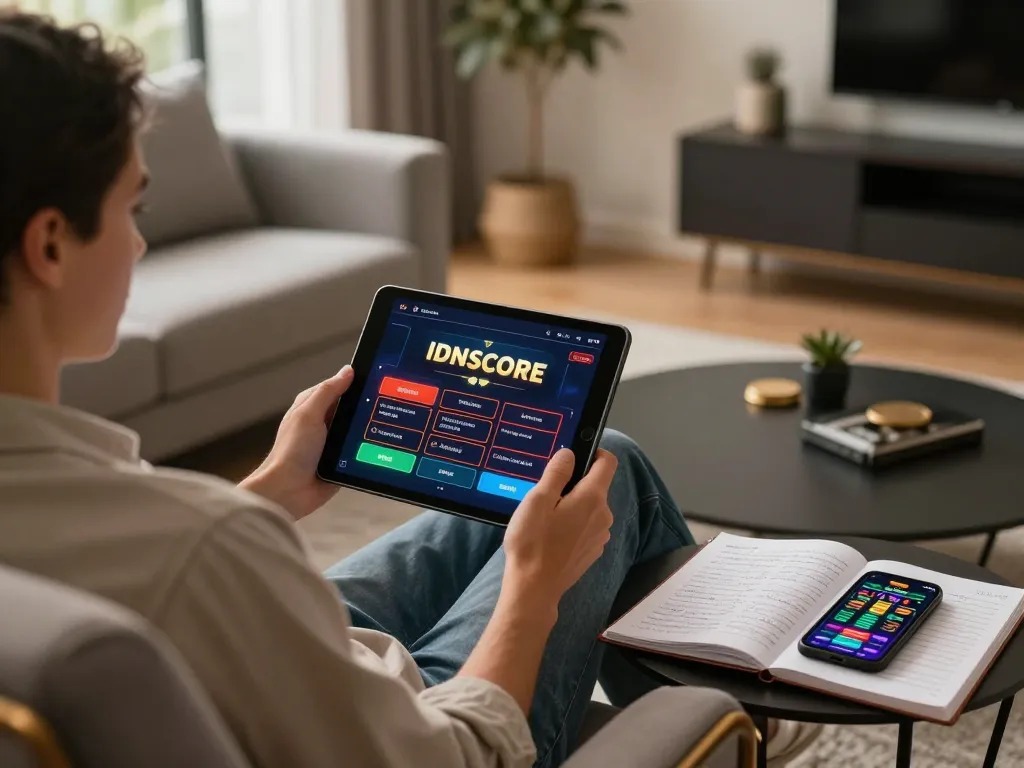 IDNSCORE user engaging in online gaming with betting strategies, showcasing enhanced gameplay.