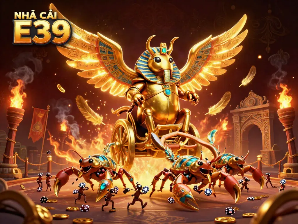 Experience modern gaming thrills with NHÀ CÁI E39's dynamic casino scene, showing thrilling betting action.