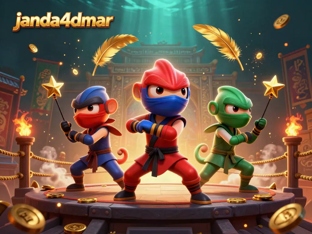 Tim ninja chameleon beraksi di arena judi janda4dmar dengan pemandangan yang memukau.