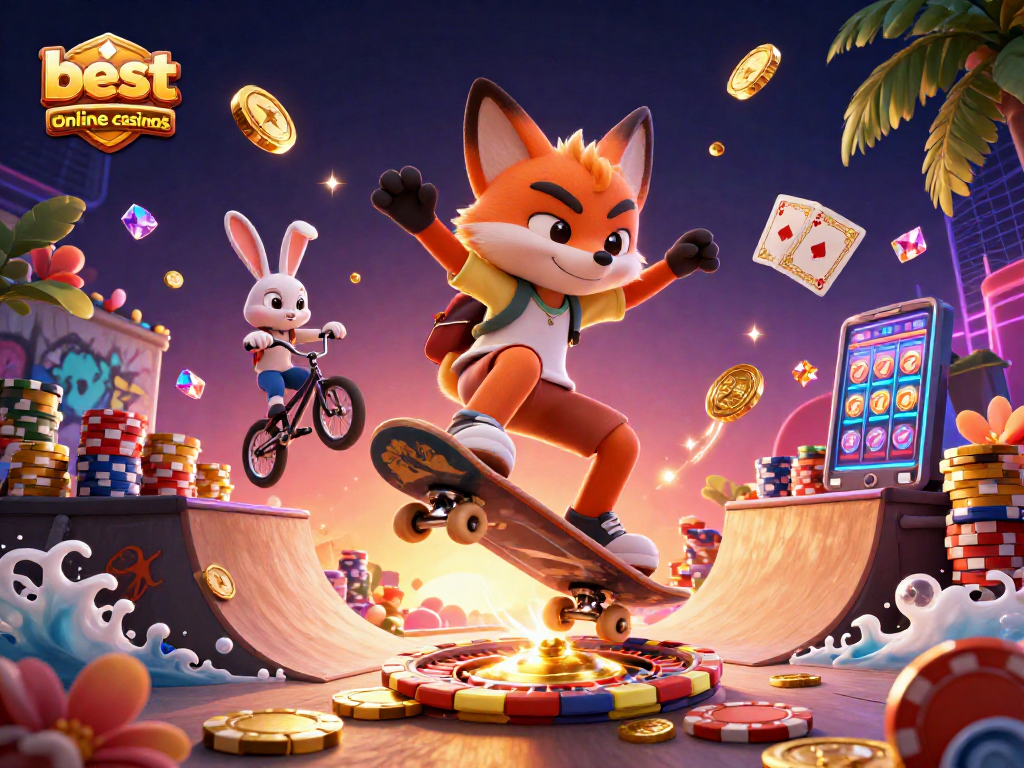 Experience thrilling gameplay at the best us online casinos with vibrant 3D cartoon scenes of fun characters.