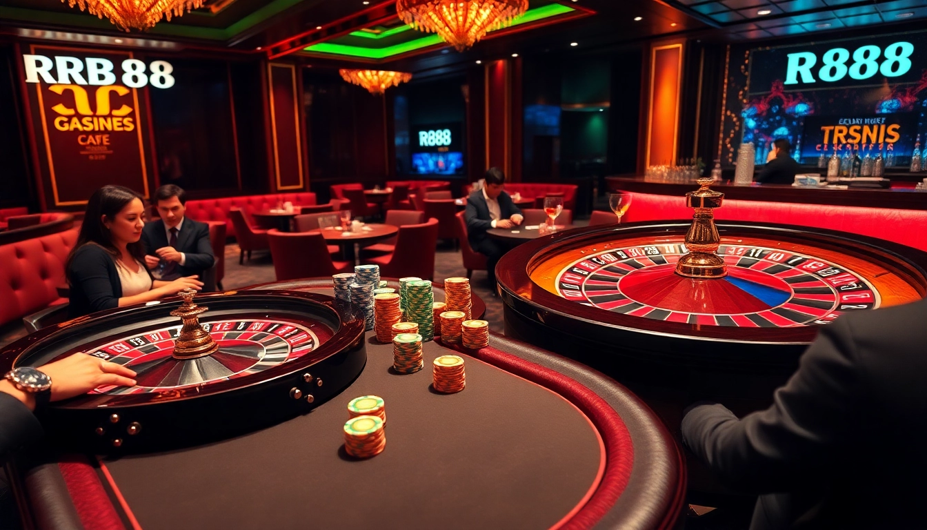 RR88 offers an exciting poker game where players engage with colorful chips and elegant cards.