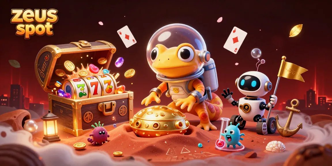 Experience the thrilling zeus slot adventure with a Martian gecko and treasures of the casino.