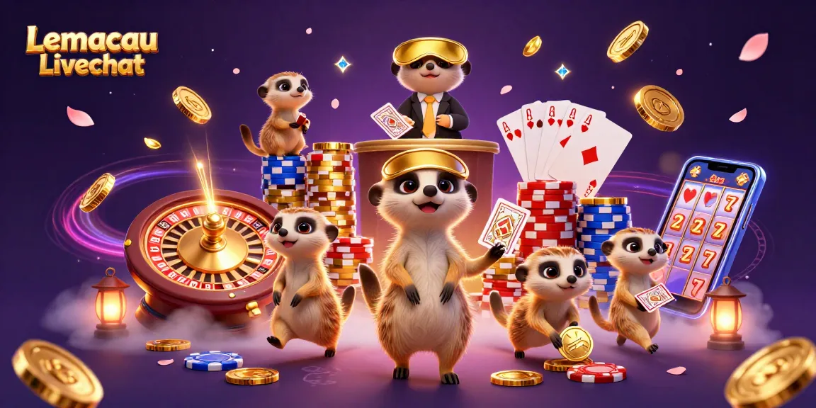 Lemacau Livechat: Join a lively meerkat casino scene with vibrant games and dynamic action.