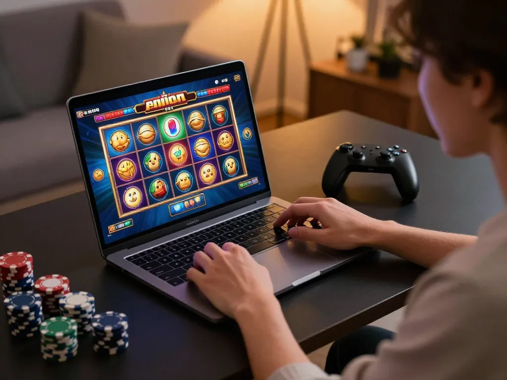 Engaging gameplay experience at UU88 with online slots displayed on a laptop screen.