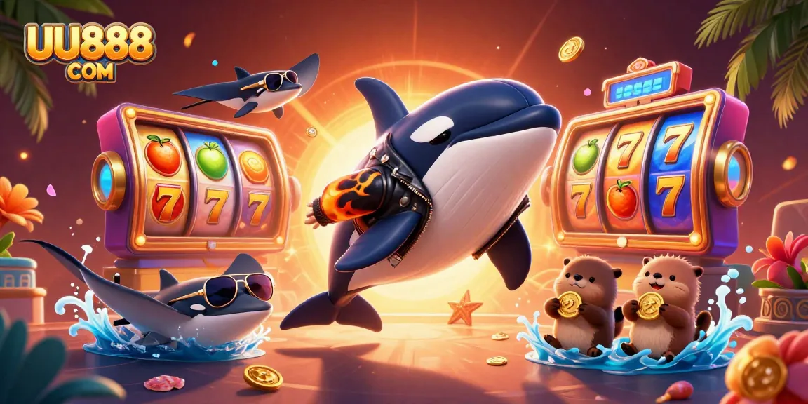 Spin to win at UU888 COM with vibrant slot machines and playful ocean characters!