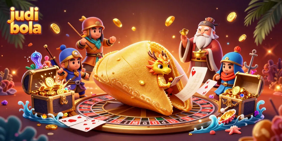 Experience thrilling judi bola action with dynamic playing cards and sports betting elements in this vibrant illustration.