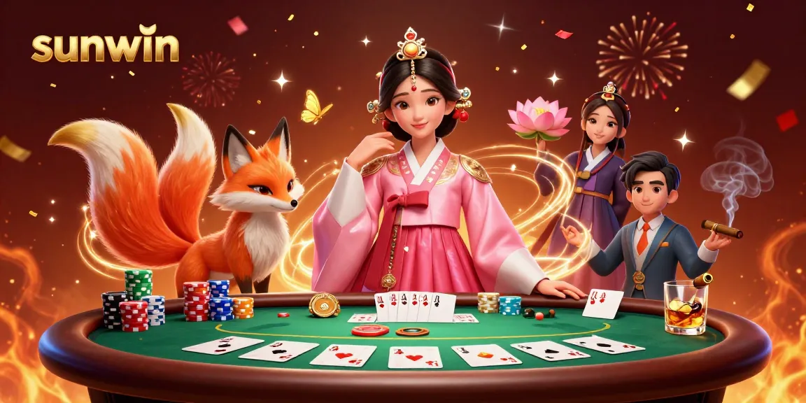Experience thrilling poker action at sunwin with vibrant characters and dynamic gameplay elements.