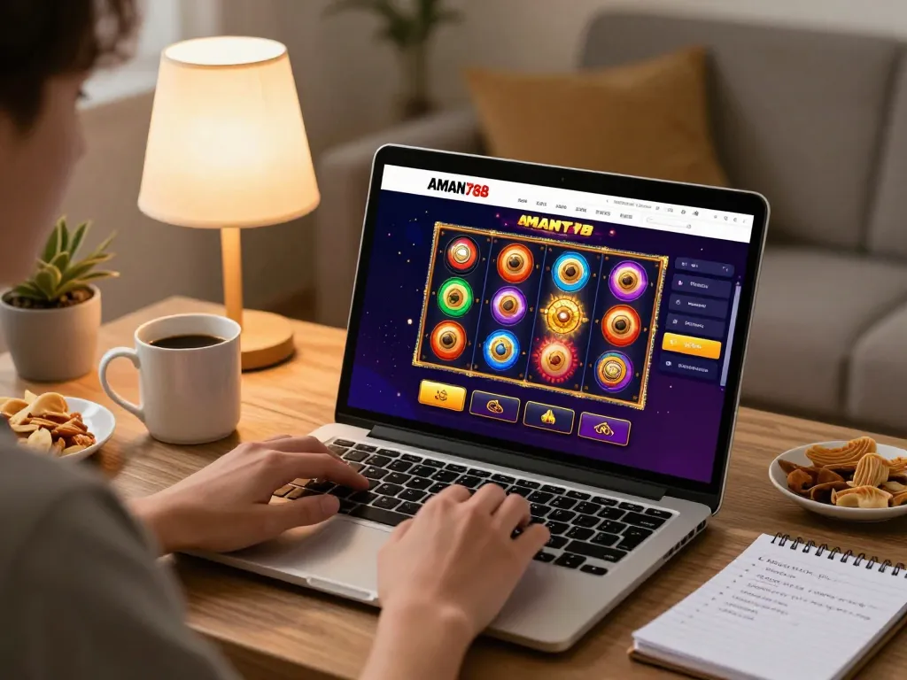 Rasakan pengalaman bermain yang mendebarkan di permainan slot AMAN788 dengan suasana rumah yang nyaman