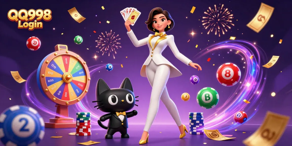 Experience the thrill of QQ998 Login with vibrant gaming elements and immersive characters.