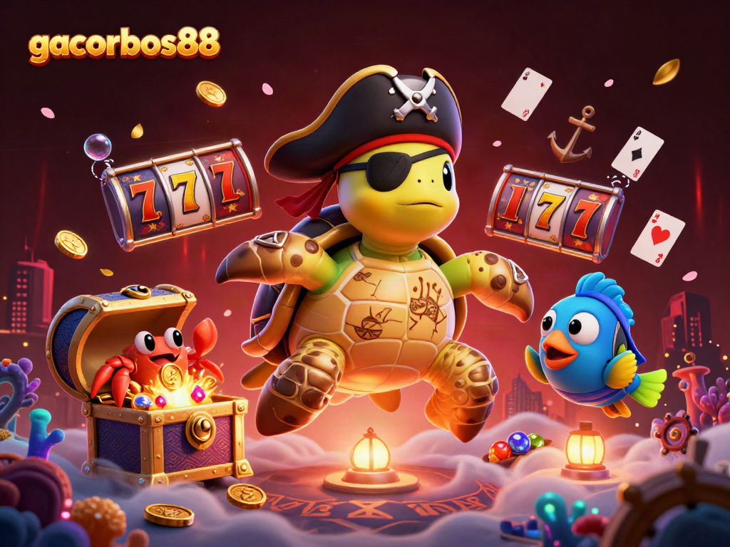 Experience thrilling slots at gacorbos88 with vibrant underwater characters and treasures.