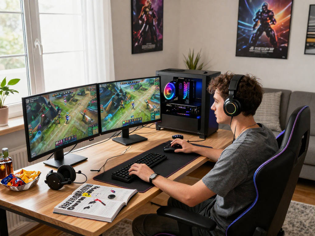 Engaging gaming setup showcasing mpocash.blog in a vibrant online gaming lifestyle.
