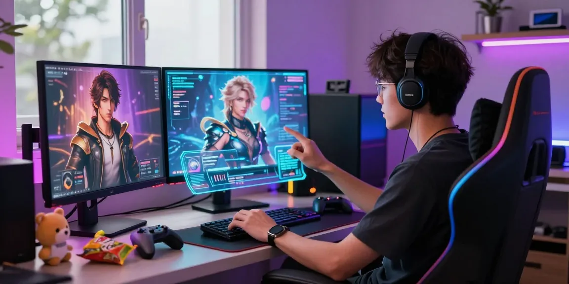Engaging NSFW AI interaction with a customizable avatar in a vibrant digital chat environment, showcasing future tech.