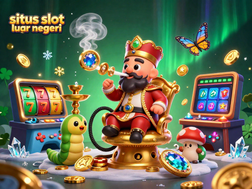 Experience exciting gameplay at situs slot luar negeri with this vibrant casino-themed illustration.