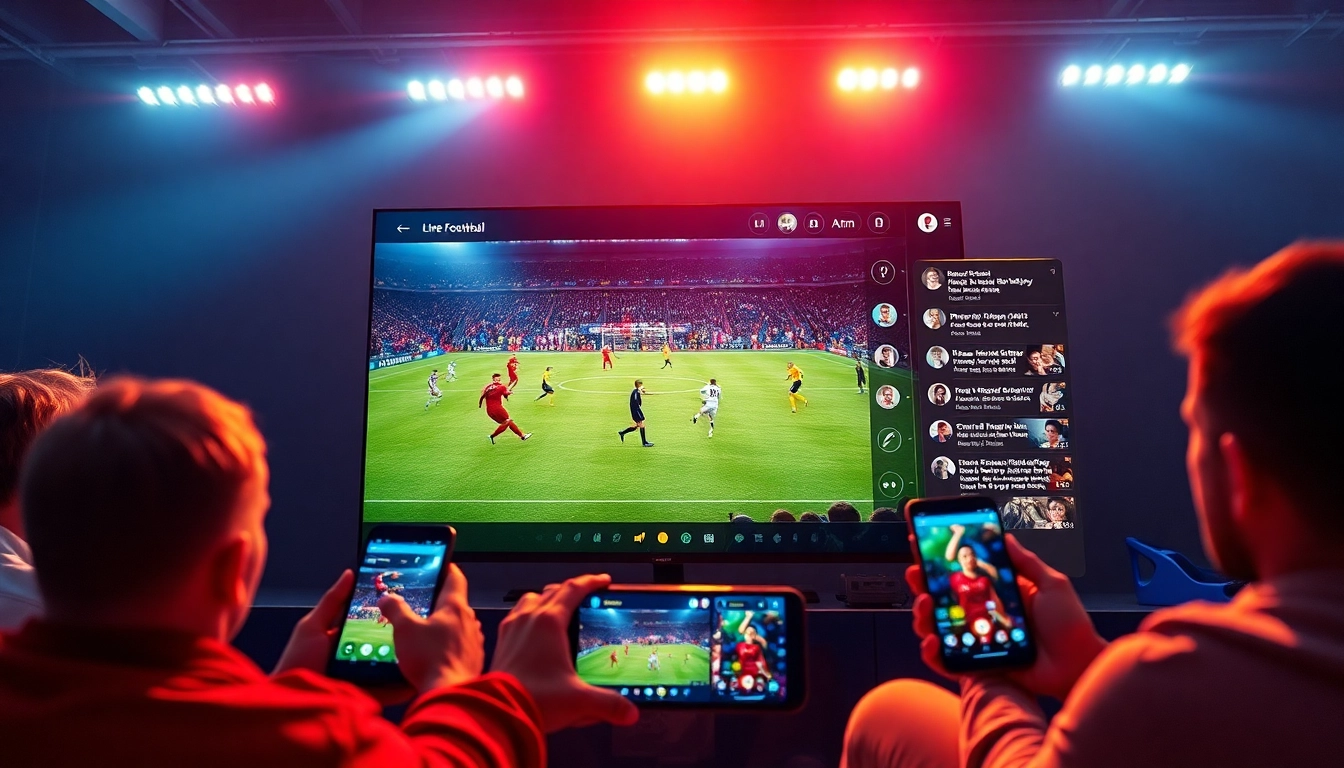 Experience the excitement of live football streaming on LuongSonTV with vibrant visuals and interactive features.