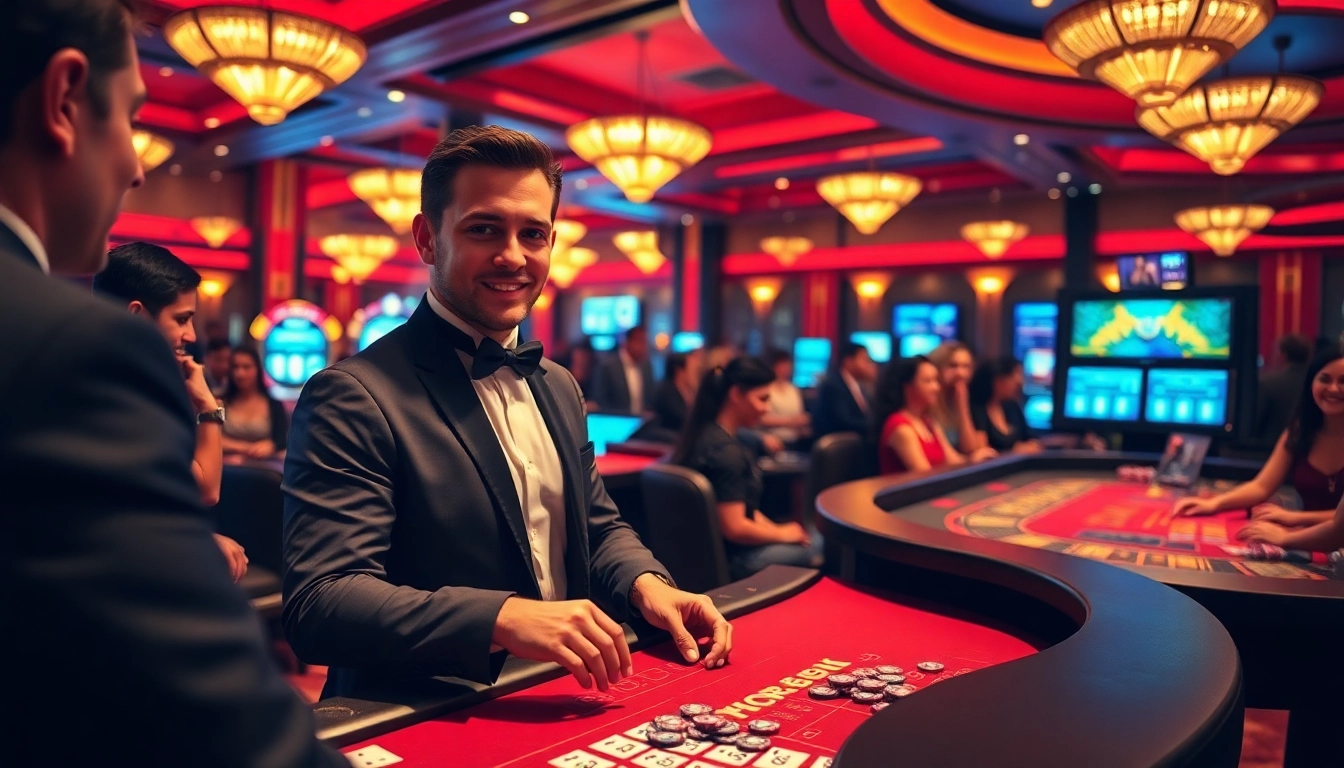 Experience the thrill of Live Casino in Singapore with an engaging dealer and vibrant atmosphere.
