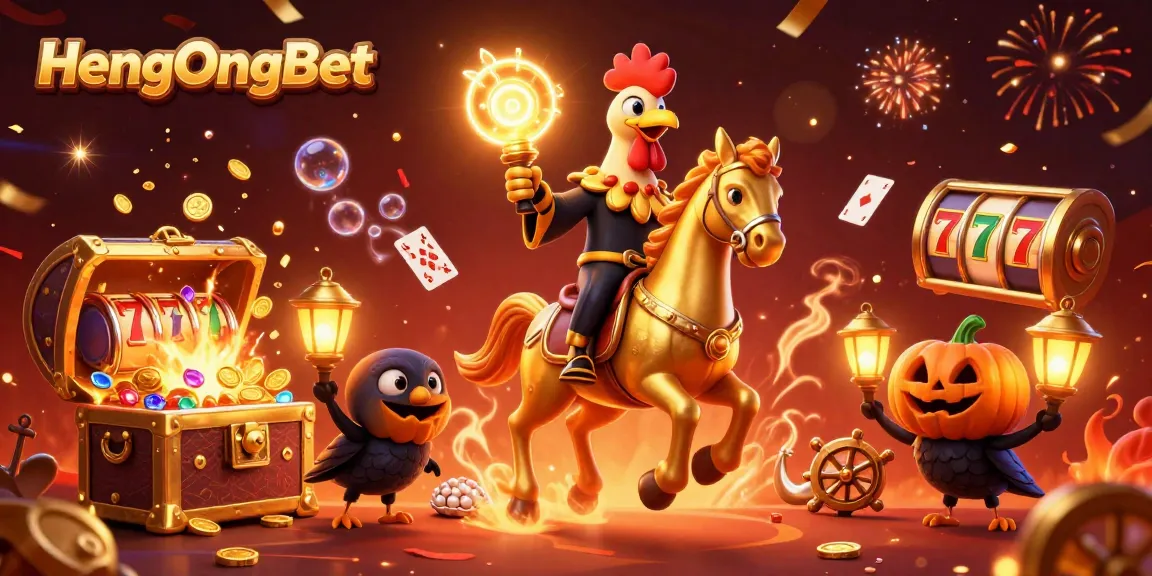 Experience the excitement of HengOngBet with vibrant characters and dynamic casino elements.
