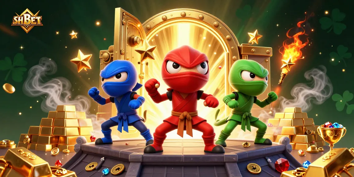 Win big with SH BET as 3D chameleons showcase synchronized martial arts above a golden treasure vault.