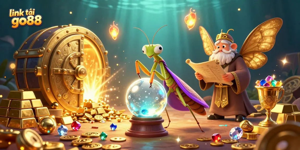 Activate your fortune with the link tải go88, featuring mystical characters amidst a treasure-filled casino