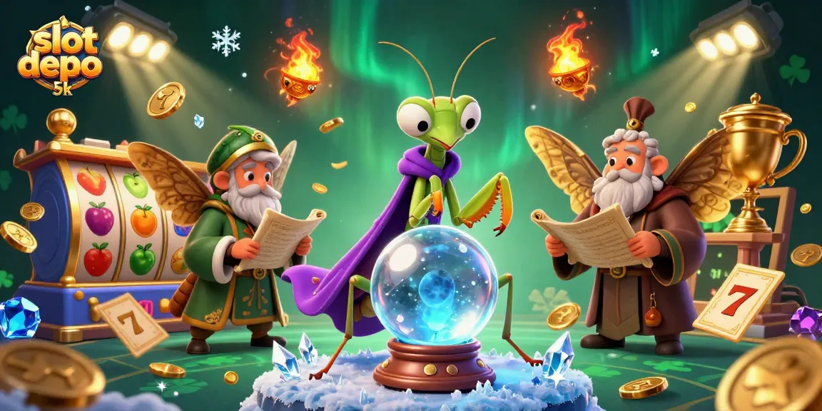 Experience exciting slot depo 5k action with vibrant characters and dynamic game elements in a casino environment.