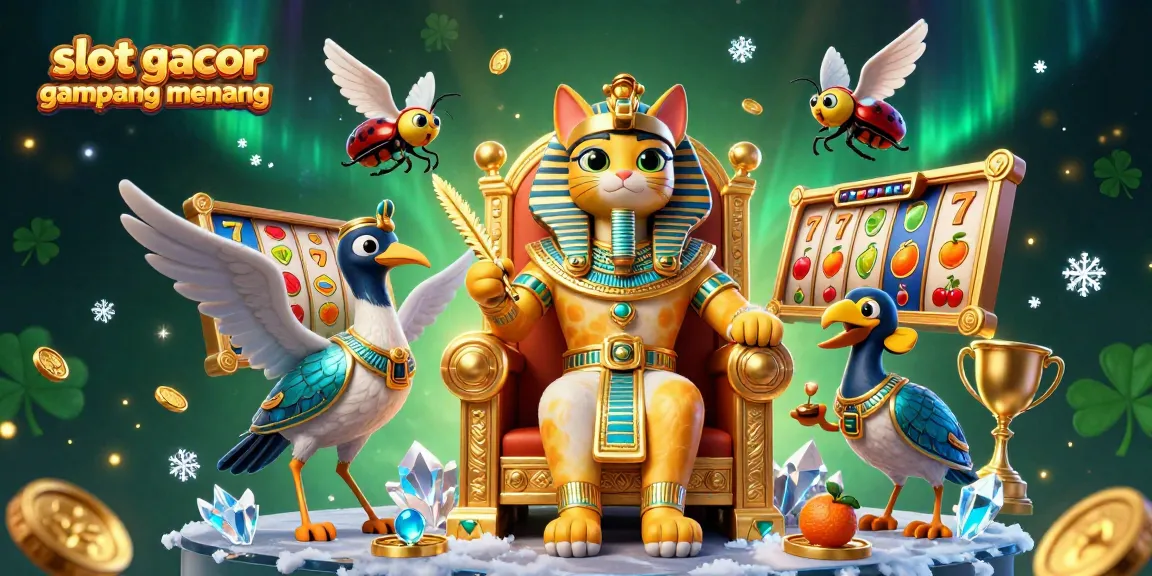 Experience slot gacor gampang menang with vibrant symbols and dynamic gameplay in an exciting casino scene.