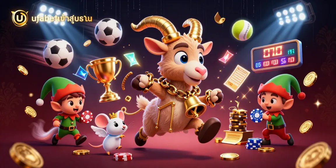 Engage in exhilarating gameplay at ufabetเข้าสู่ระบบ with dynamic sports betting and festive characters in a lively casino atmosphere.