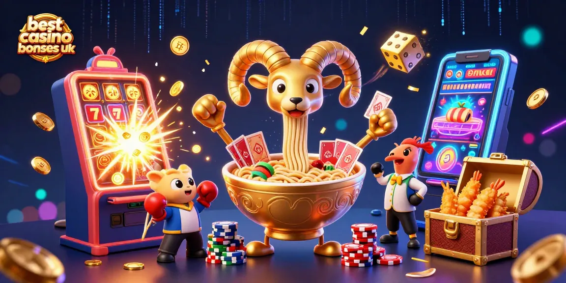 Engage with the best casino bonuses UK through our vibrant 3D illustration featuring dynamic characters and exciting gaming elements.